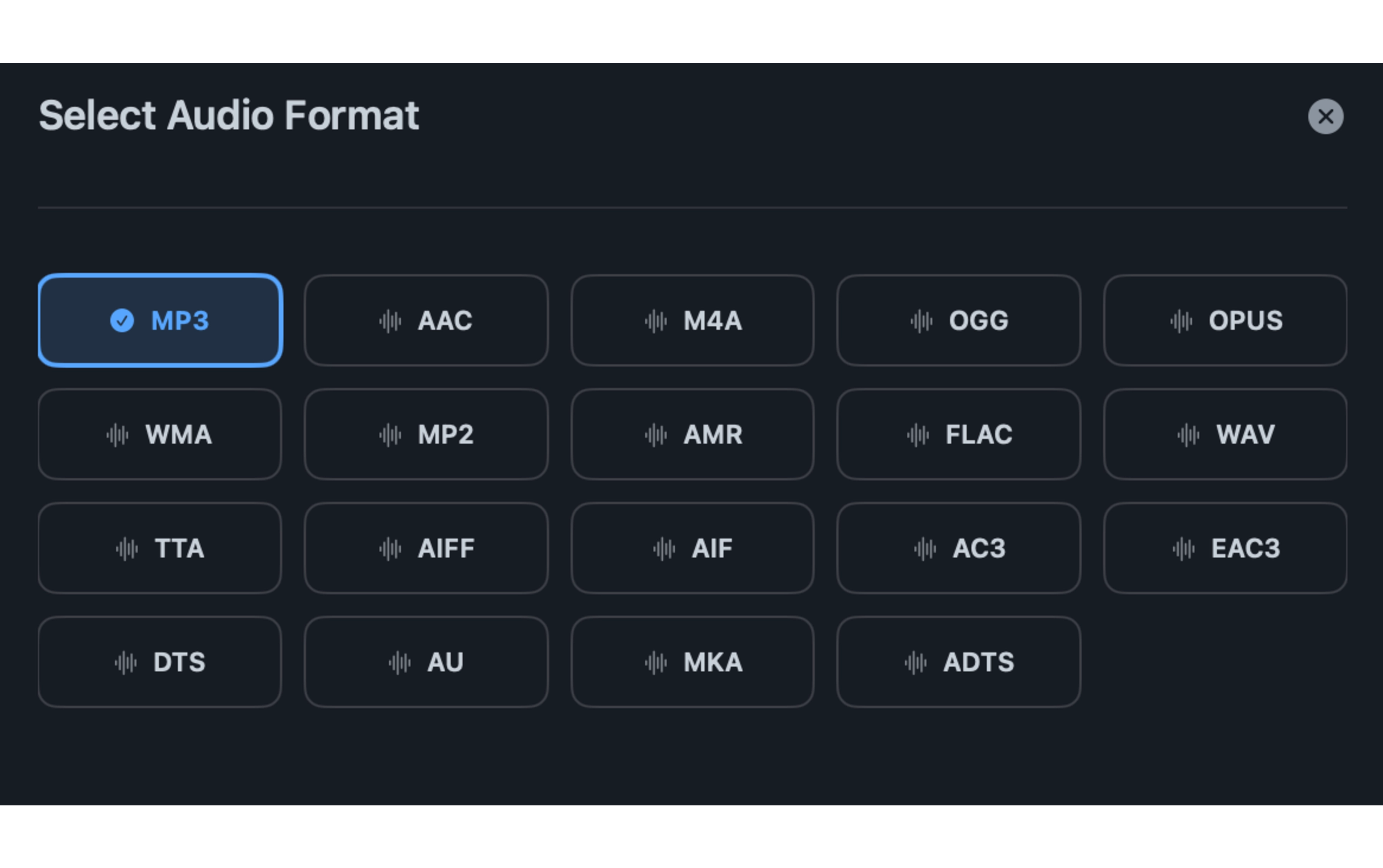 Format Selection