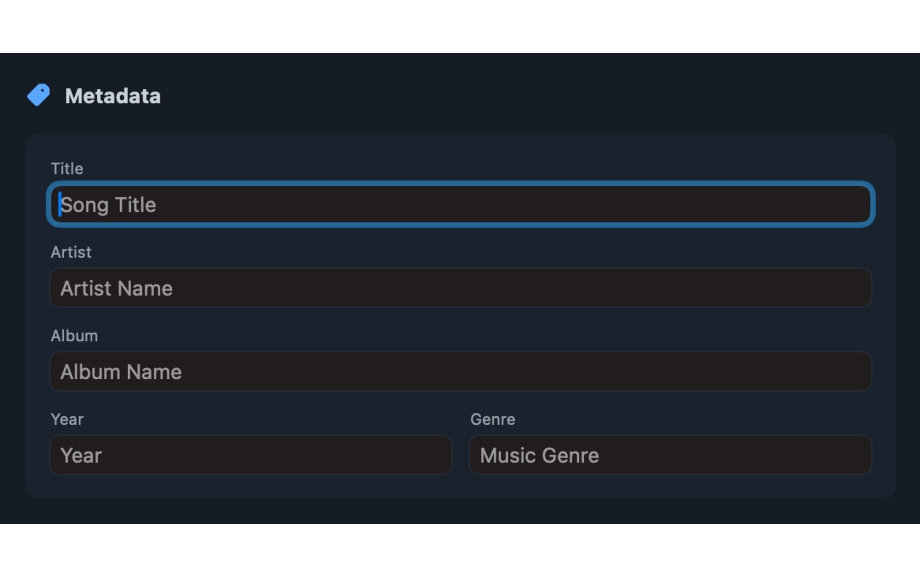 Metadata Editor